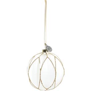 Lene Bjerre Navina julekugle Ø8 cm White/Light gold