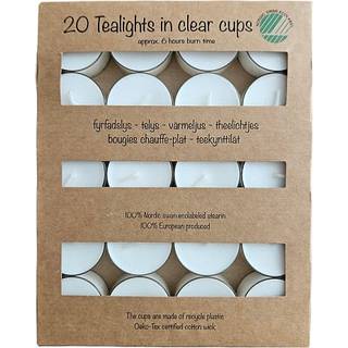 Fyrfadslys ren stearin 20-pak - hvid (På lager i butik)