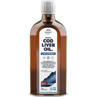 OSAVI NORWEGIAN COD LIVER OIL OMEGA 3, 1000 MG - 250 ML-Orange
