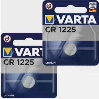 2x Lithium Knapcelle, Batteri Varta CR1225 2x 1er Blister
