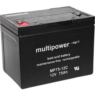 Multipower 12V - 75Ah batteri til el-drevne køretøjer