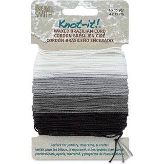 Perlsmith knude den voksede polyester -ledning - dag og nat - 1 mm diameter - 4 ledninger 15 meter hver - Lav smykker makrame venskab armb?nd og