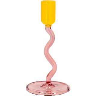 Villa Collection Styles lysestage 15,3 cm Pink-yellow