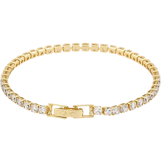 Snö Of Sweden Siri Stone Bracelet Gold/Clear 16 cm