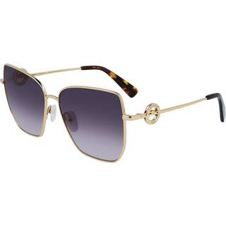 LONGCHAMP Kvinde LO169S 723 Solbriller Metal Guld Røg Firkantet Normal Normal