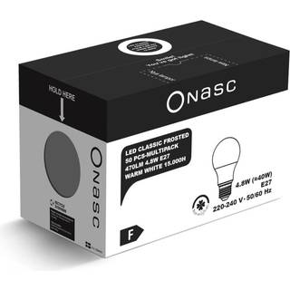 NASC LP12740827-50 LED-lys Pakke med 50, 4,8 W, 470 lm, E27-stik