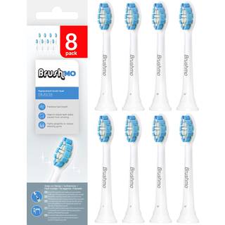 Brushmo Optimal tandkødspleje til Philips Sonicare Toothburh Heads HX9033/65 Alternativ til ægte følsom oral sundhed 8 Pack White BM938