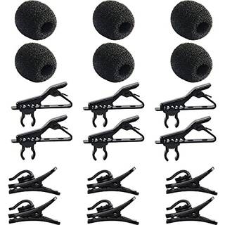 Augsun 18pcs lapelmikrofonklip Udskiftning Kit 6stcs Lavalier Mic Clips Metalbindeklip Lavalier Mikrofonklip 6 stk