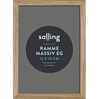Ramme i massiv eg m. glas - 13x18 cm (På lager i varehus)