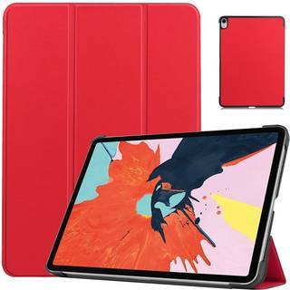 EIDERWOOD iPad Air 10.9-11" (2025-2020) Læder Flip Cover m. Stylus Pen Holder & Tri-Fold - Rød