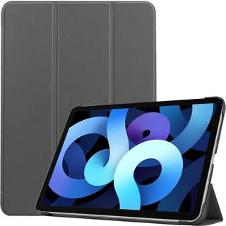 EIDERWOOD iPad Air 10.9-11" (2025-2020) Læder Flip Cover m. Stylus Pen Holder & Tri-Fold - Grå