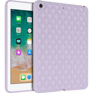 iPad 9.7 (2018-2017) / iPad Air 2 Fleksibelt Plastik Bagside Cover - Rhombe Design - Lilla