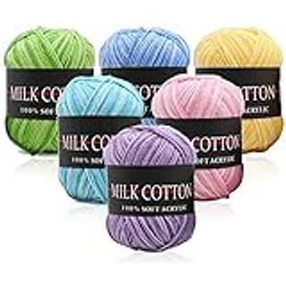 6 ruller store garnskaler forskellige farver akryl bl?dt garn perfekt til enhver strikning h?klet og h?ndv?rk mini -projekt