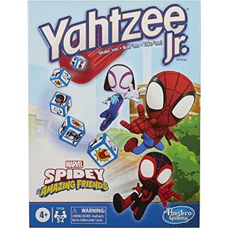 Hasbro Gaming Spidey og hans fantastiske venner Yahtzee Jr.Marvel Edition Board Game for Kids Airkler 4 og op (Amazon Exclusive)
