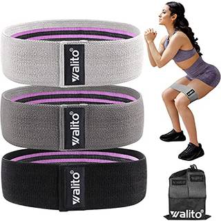 Walito -modstandsbånd til ben og røv stof træningssløjfe bånd yoga pilates rehab fitness og hjemme træningsstyrke bånd til bytte