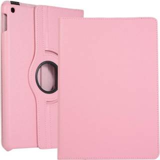 iPad 10.2" (2021 / 2020 / 2019) Klassisk Læder Cover m. 360⁰ Ståfunktion - Lyserød