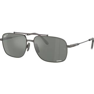 Ray - Ban Unisex RB8096 MICHAEL TITANIUM 165/GK Solbriller Metal Grå Grå Pillow Polariseret Spejl