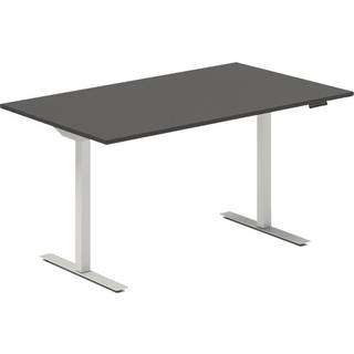 Hæve-sænkebord DNA, Antracit 1400x800 mm 2-ben/Alugrå