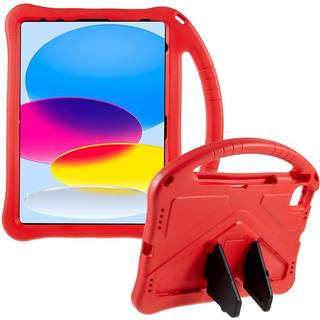 iPad 11" (2025) / iPad 10.9" (2024/2022) EVA Skum Bagside Cover m. Kickstand - Rød