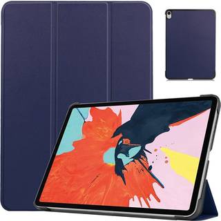 EIDERWOOD iPad Air 10.9-11" (2025-2020) Læder Flip Cover m. Stylus Pen Holder & Tri-Fold - Mørkeblå