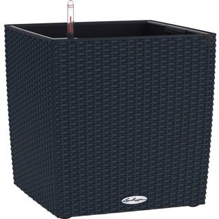 Lechuza Cube Cottage udendørs krukke til blomster med selvvandinssystem Graphite black 40 x 40 x H40 cm
