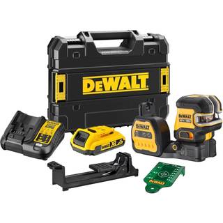 Selvnivellerende krydslinjelaser DeWalt DCE822D1G18-QW; 12/18 V; 1x2,0 Ah batt.