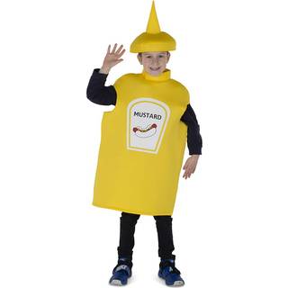 Dress Up America Yellow Mustard Bottle Costume til b?rn - Produkt leveres komplet med: Tunika og hat (stor)
