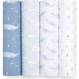 Aden + Anais aden + anais Blue Cotton Muslin Blankets 4 Pack
