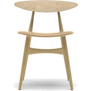 Carl Hansen - CH33P - Klädd sits, Oljad Ek, Lädergrupp C Sif - 90 - Spisebordsstole - Hans J. Wegner - Træ farvet - Træ