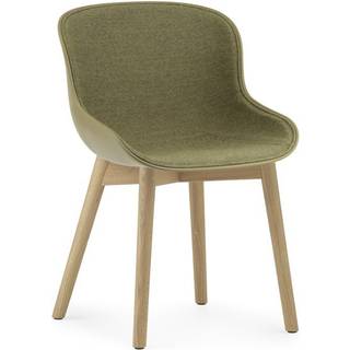 Normann Copenhagen Hyg Stol Betrukket Forside / Egetræ - Stole Uld Olivengrøn - 605047