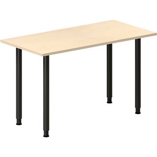 Skrivebord DNA, Birk 1200x600 mm I-ben/Sort