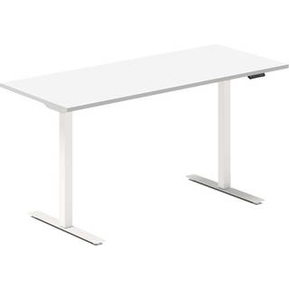 Hæve-sænkebord DNA, Hvid 1400x600 mm 2-ben/Hvid