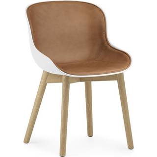 Normann Copenhagen Hyg Stol Betrukket Forside / Egetræ - Stole Læder Brandy - 605027