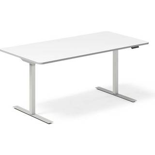 Hæve-sænkebord DNA, Hvid 1600x800 mm 2-ben/Alugrå