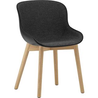 Normann Copenhagen Hyg Stol Betrukket Forside / Egetræ - Stole Uld Mørkegrå - 605039