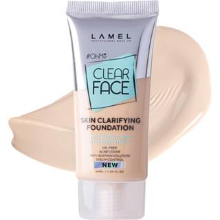 LAMEL OhMy Clear Face Foundation med fuld dækning  til problemhud og fedtet hud Skygge 401 40 ml - 40 ml
