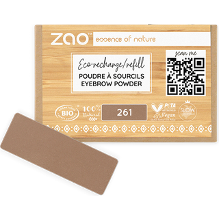 Zao Øjne Øjenbryn Refill Eyebrow Powder 261 Ash Blond 1,3 g () - 1,3 g
