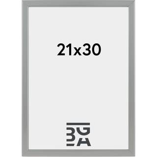 Ramme Slim Mat antirefleksglas Sølv 21x29,7 cm (A4)