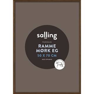 Ramme i mørk egetræslook m. plexiglas - 50x70 cm (På lager i varehus)