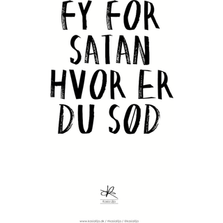 Kasia Lilja - SATAN SØD - Plakat - A4