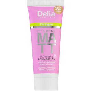 Delia Cosmetics It's Real Matt Matterende foundation Skygge 102 Natural 30 ml - 30 ml