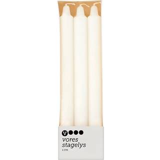 Salling stagelys 2,2x24 cm 6-pak - hvid (På lager i butik)