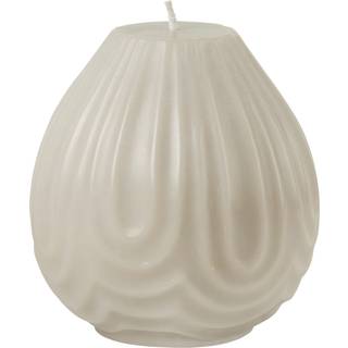 Cozy Living Embossed Art Deco Stearinlys - Lys Paraffin Light Stone - 2909