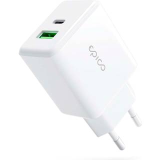 Epico Pro 2.0 Vægoplader PD 38W med USB-C & USB-A - Hvid
