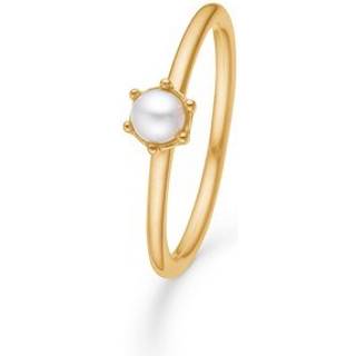 Mads Z - Poetry Solitaire ring m. ferskvandsperle i 14kt. guld