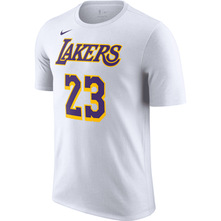 Los Angeles Lakers Nike-NBA-T-shirt til mænd - hvid - M