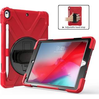 iPad Air (2019) Håndværker Cover m. 360⁰ Ståfunktion & Håndholder - Rød