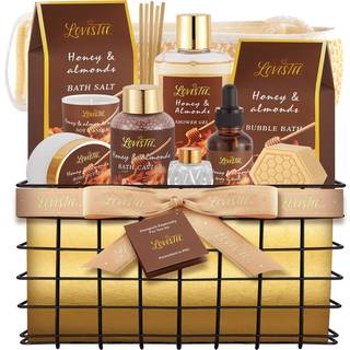 Mors dag spa gavekurve til kvinder honning mandelbad og krop sæt fødselsdag gave- bruser gel boble bad body smør bad salt krop olie stearinlys ca