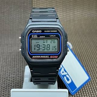Casio Vintage W-59-1VQES Chronograph Black Resin Strap Watch - W1728