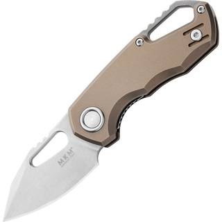 Isonzo M390 Clip Point foldekniv, bronze anodized titanium